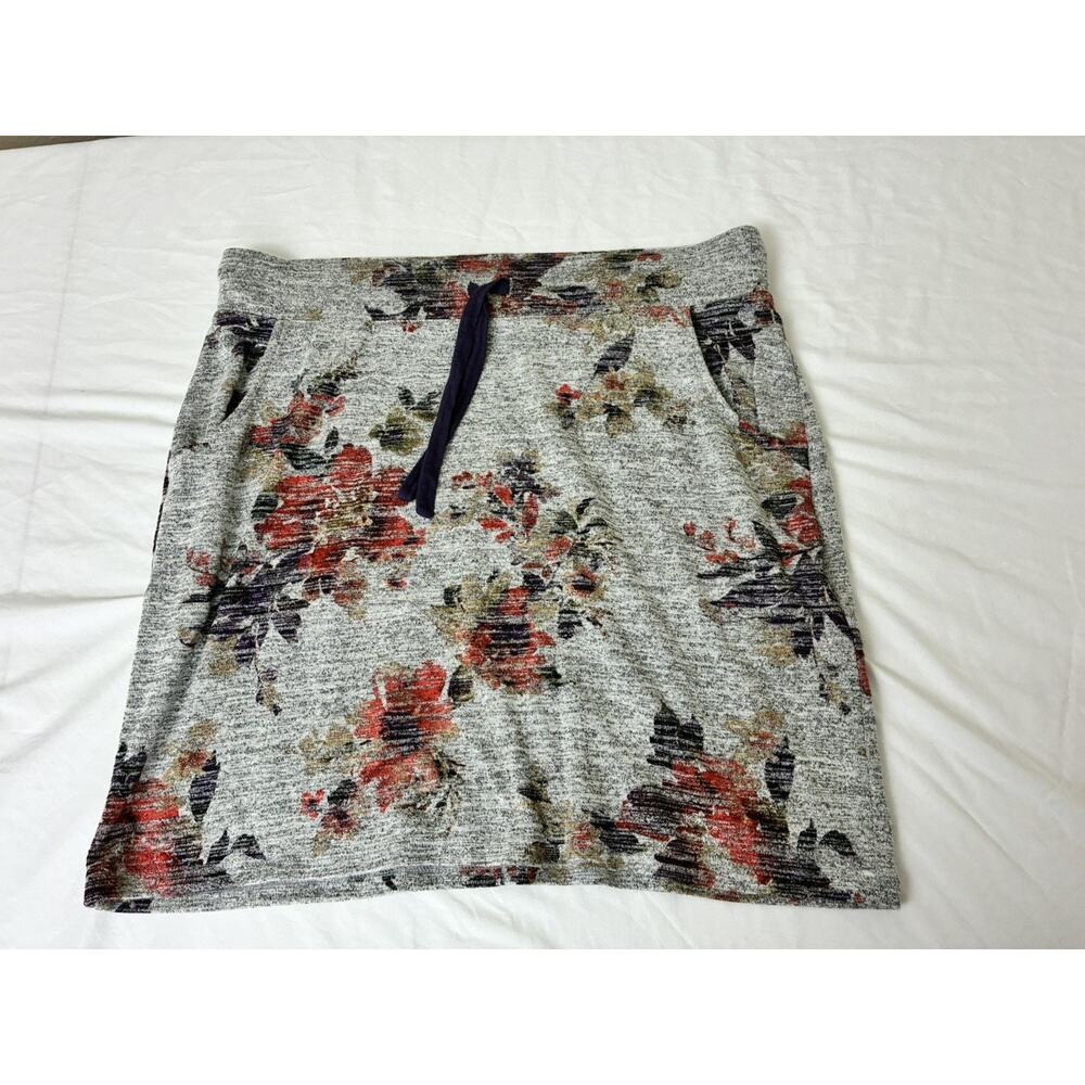 Stitch Fix Amia Knit Skirt Floral Market Spruce, Size L Pockets